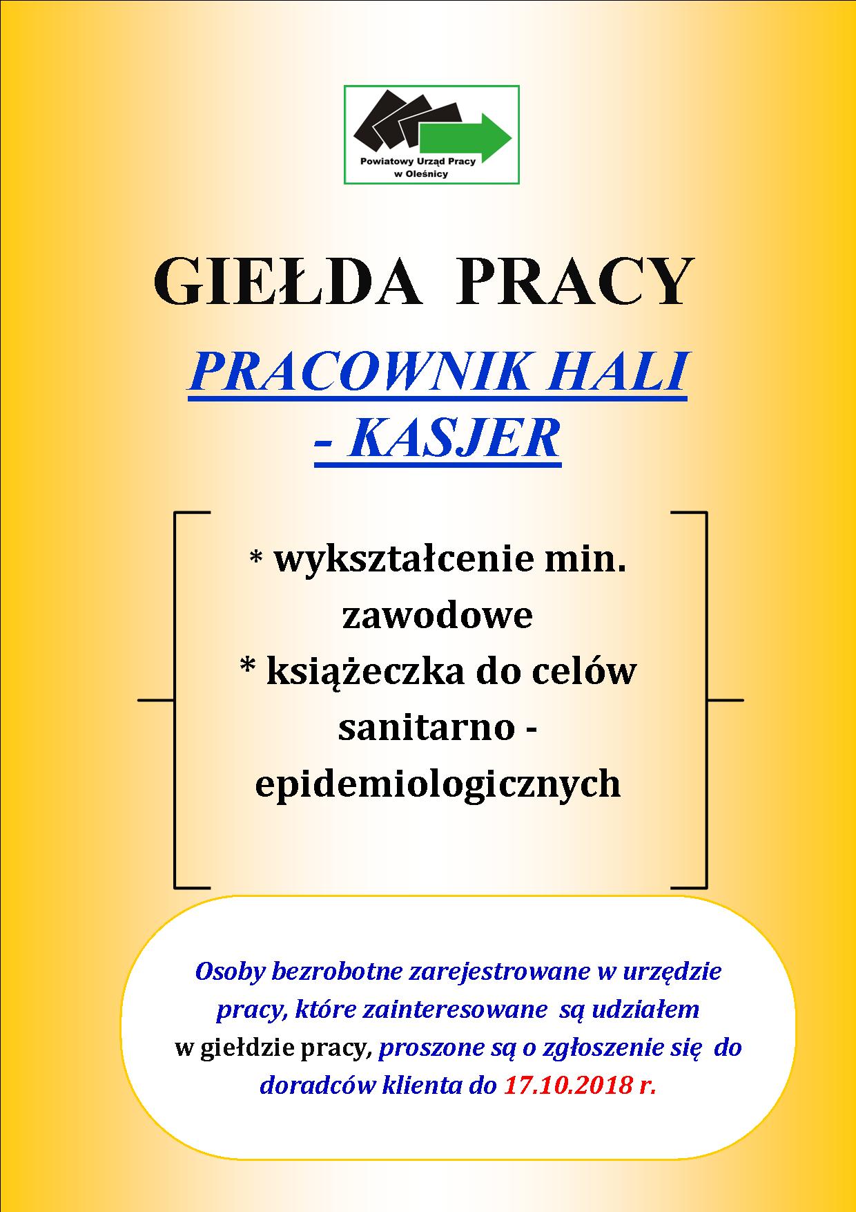 Pracownik hali plakat