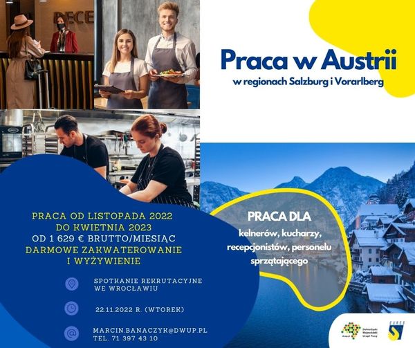 Plakat praca w Austrii 22.11.2022