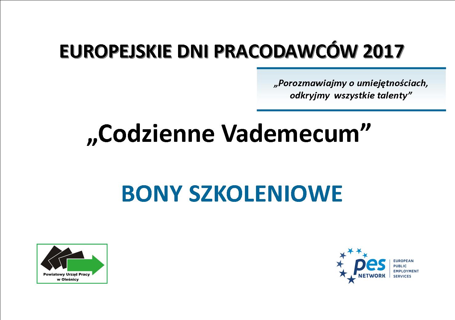 Plakat EDP Vademecum bony szkoleniowe