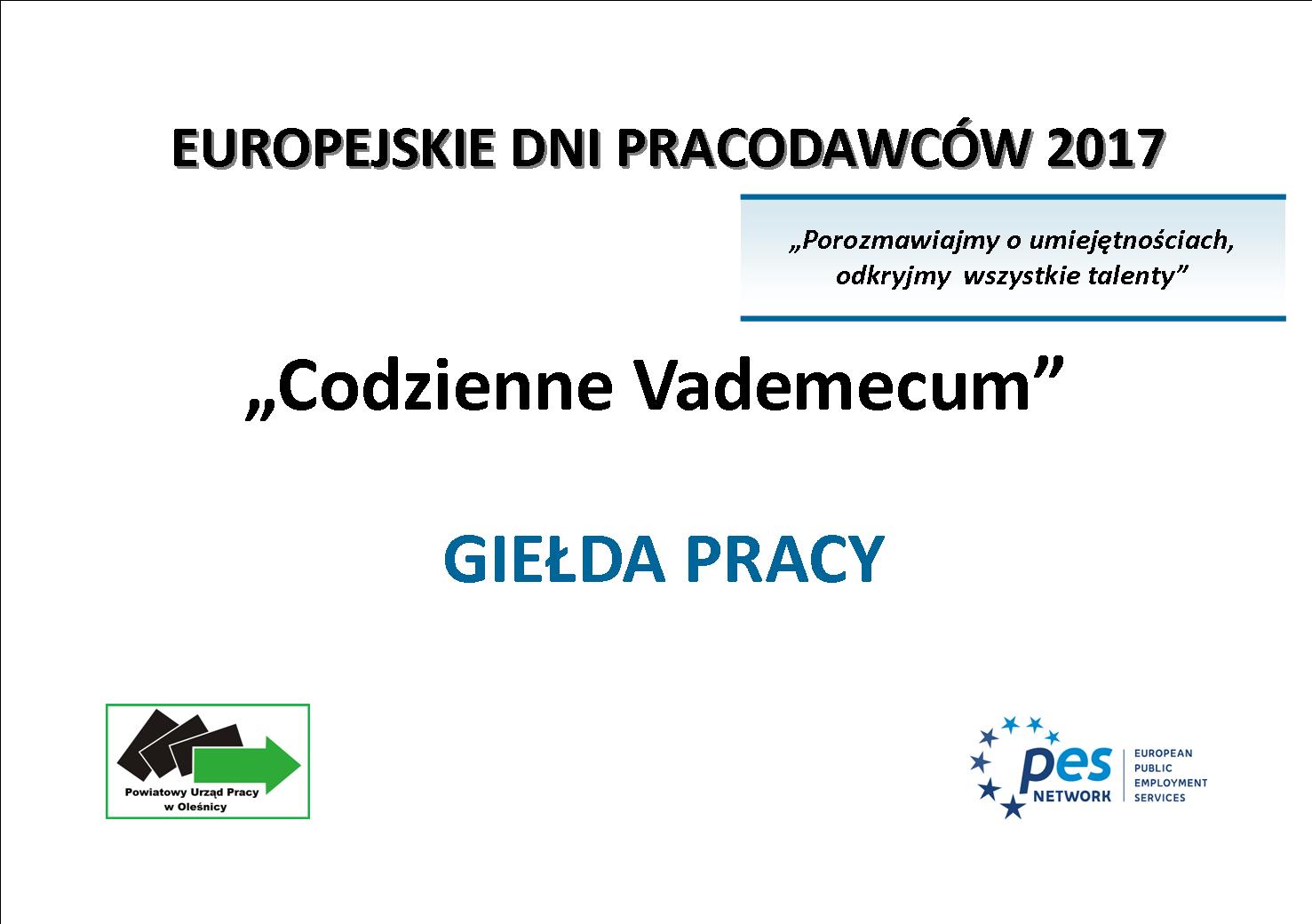 Plakat EDP Vademecum giełda pracy