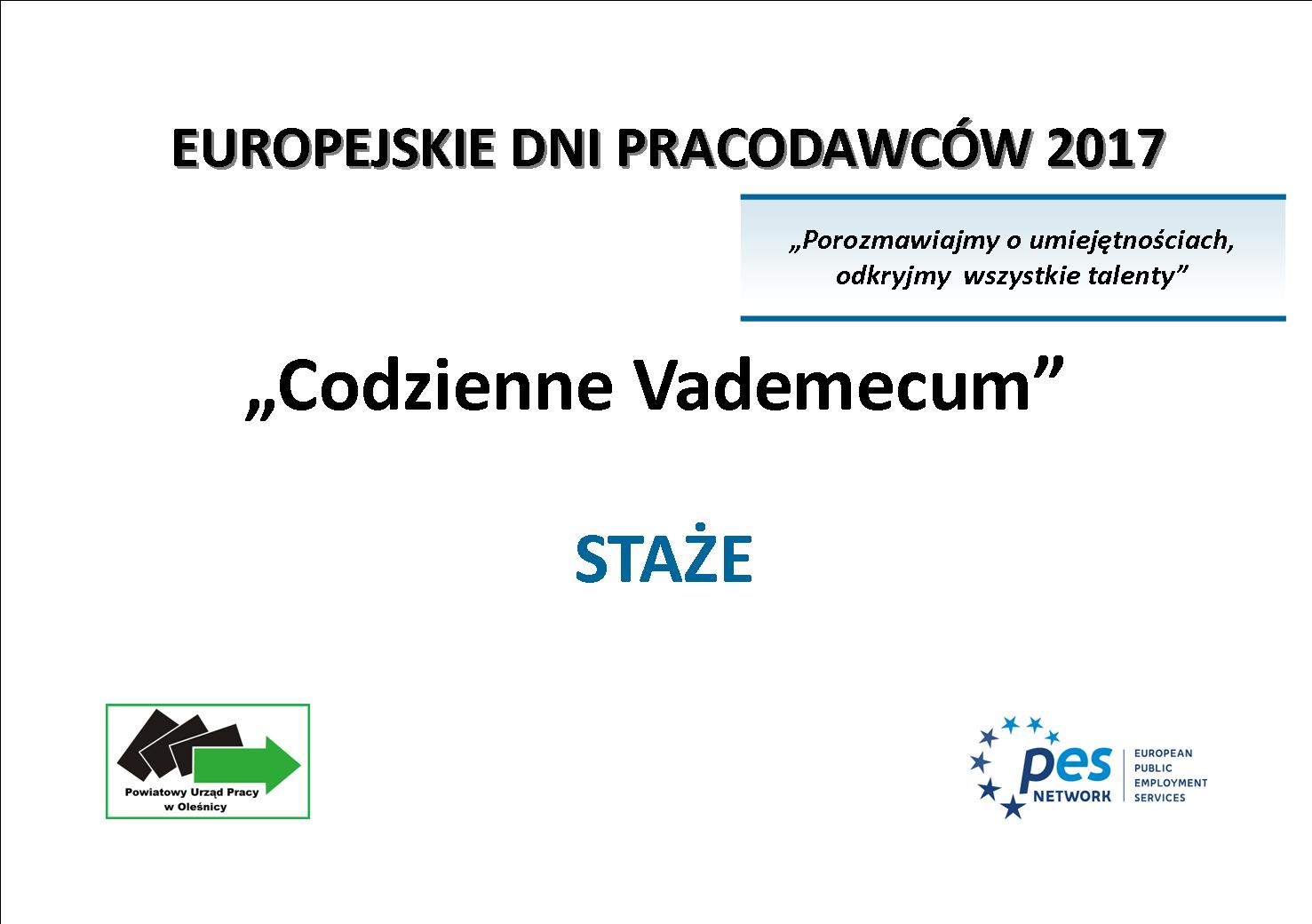 Plakat EDP Vademecum staże